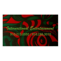 Entretenimiento internacional tarjeta de visita