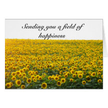 Enviándole un campo de la felicidad tarjeta