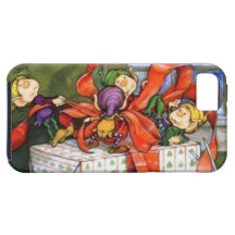Envoltorio para regalos de los duendes del navidad iPhone 5 Case-Mate cobertura