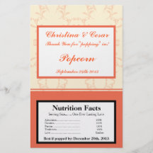 Envoltura de las palomitas de microonda rosácea/SC Flyer Personalizado