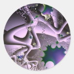 Episodios maníacos - arte del fractal pegatinas redondas