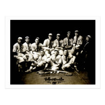 Equipo 1917 de béisbol tarjeta postal