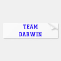 Equipo Darwin (azul) Etiqueta De Parachoque