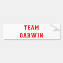 Equipo Darwin (rojo) Etiqueta De Parachoque