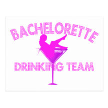 Equipo de consumición de Bachelorette Tarjetas Postales