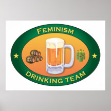 Equipo de consumición del feminismo impresiones