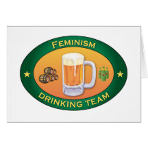 Equipo de consumición del feminismo tarjetón