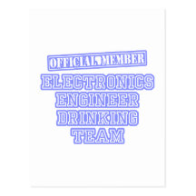 Equipo de consumición del ingeniero electrónico tarjeta postal