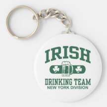 Equipo de consumición del irlandés de Nueva York Llavero Personalizado