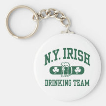 Equipo de consumición del irlandés de Nueva York Llaveros Personalizados