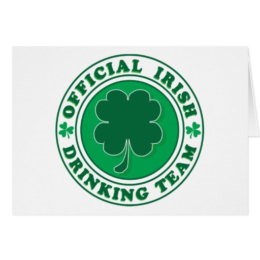 Equipo de consumición irlandés/el día de St Patric Tarjeton