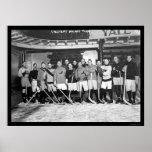 Equipo de hockey creciente en Nueva York 1911 Poster