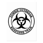 Equipo de la respuesta del brote del zombi (Biohaz Tarjetas Postales