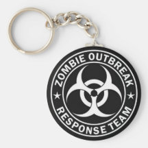 equipo de la respuesta del brote del zombi llavero