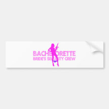Equipo de la seguridad de la novia de Bachelorette Etiqueta De Parachoque