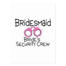 Equipo de la seguridad de las novias de la dama de tarjetas postales