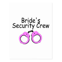 Equipo de la seguridad de las novias (esposas) tarjeta postal