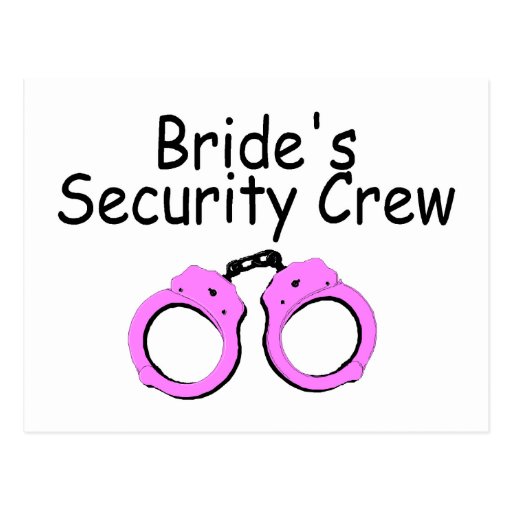 Equipo de la seguridad de las novias (puños rosado tarjetas postales
