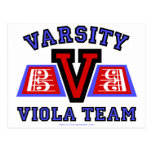 Equipo de la viola del equipo universitario postales