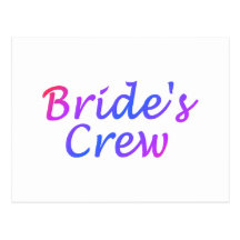 Equipo de las novias (en colores pastel) postales