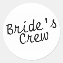Equipo de las novias etiqueta redonda