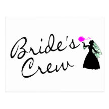 Equipo de las novias (negro de la novia) postales