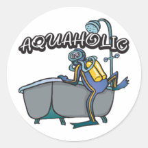 EQUIPO DE SUBMARINISMO de Aquaholic Etiquetas Redondas