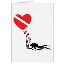 EQUIPO DE SUBMARINISMO del amor Tarjeta