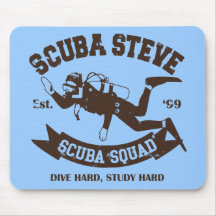 Equipo de submarinismo Steve Alfombrilla De Ratones