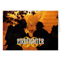 Equipo del bombero tarjetón