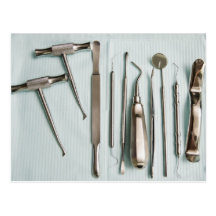 Equipo dental tarjetas postales