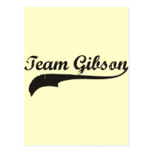 equipo gibson tarjeta postal