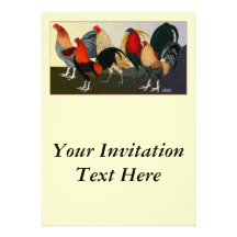 Equipo ideal del gallo invitación
