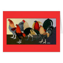 Equipo ideal del gallo tarjeta