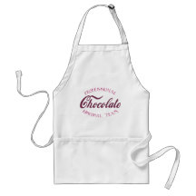 Equipo profesional de la disposición del chocolate delantal