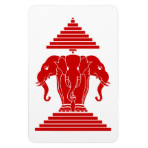 Erawan tres dirigió Lao del elefante/la bandera de Imán