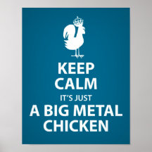 Es apenas un poster grande del pollo del metal