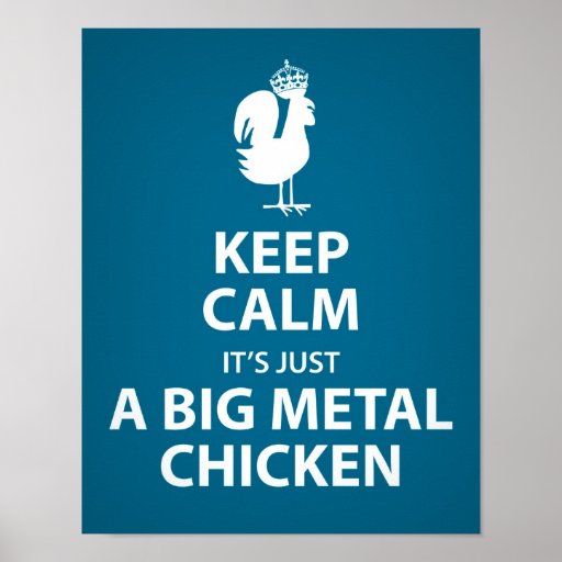 Es apenas un poster grande del pollo del metal