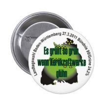Es grünt so grün, wenn Kernkraftwerke glühn! Anstecknadelbuttons