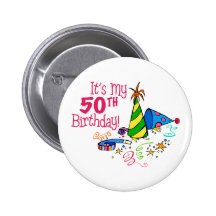 Es mi 50.o cumpleaños (los gorras del fiesta) pins