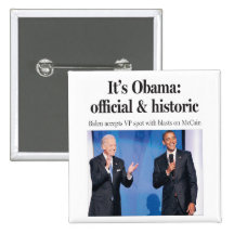 Es Obama: Botón oficial e histórico Pin