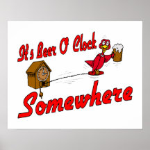 Es reloj de la cerveza O en alguna parte Poster