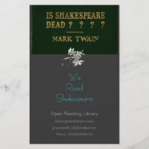 ¿Es Shakespeare muerto? Tarjeta Publicitaria