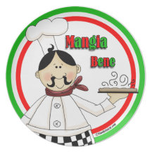 ¡Es tiempo de la pizza! Mangia Bene Plato Para Fiesta