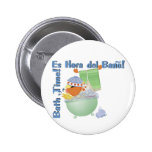 ¡Es tiempo del baño! - Botón (azul) Pins