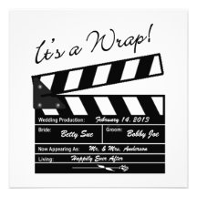 Es un abrigo - la foto del boda de la película le  invitaciones personales 