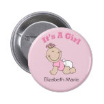 Es un botón del chica pins