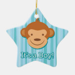 ¡Es un muchacho! - Ornamento azul de la estrella d Ornamento Para Arbol De Navidad
