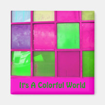 Es un mundo colorido imán para frigorífico