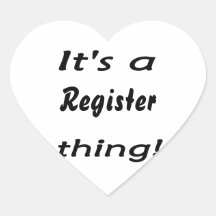¡Es una cosa del registro! Pegatinas Corazon Personalizadas